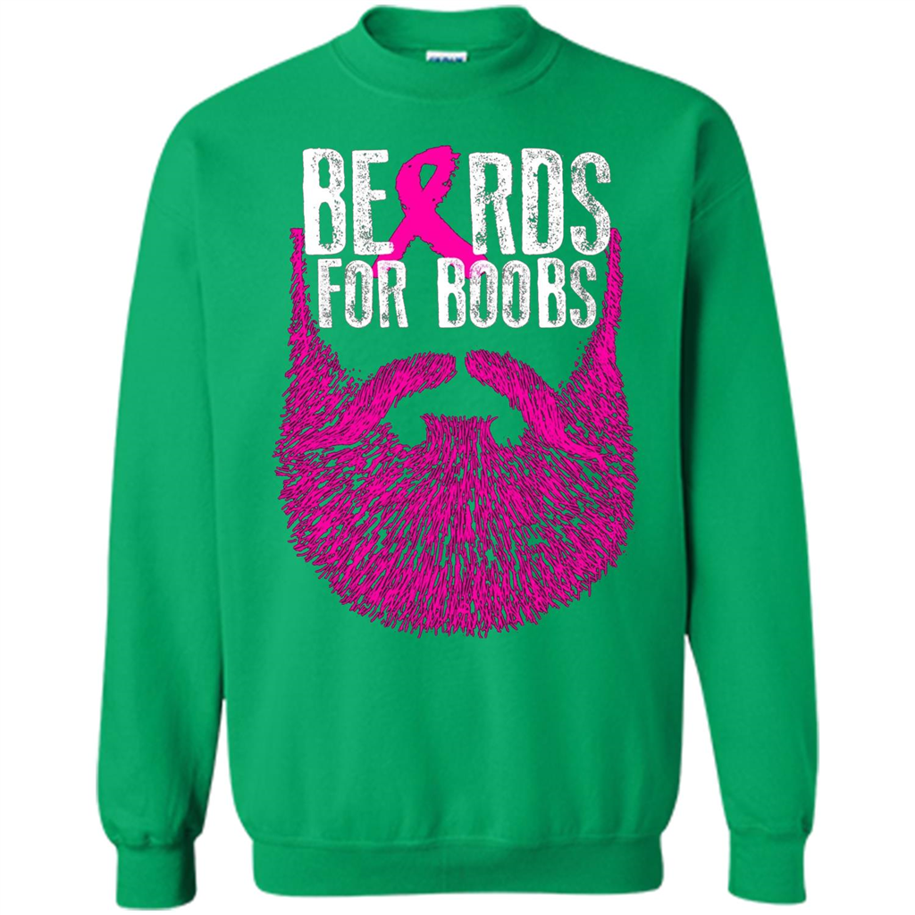 Beards For Boobs T-shirt Cancer Awareness T-shirt Irish Green