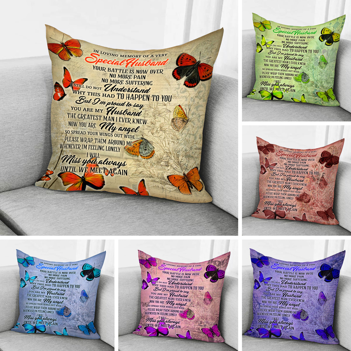 In Loving Memory Of A Very Special Husband Pillow