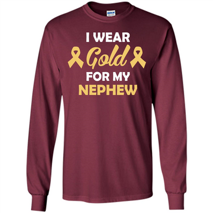 Cancer Awareness T-shirt I Wear Gold For My Nephew