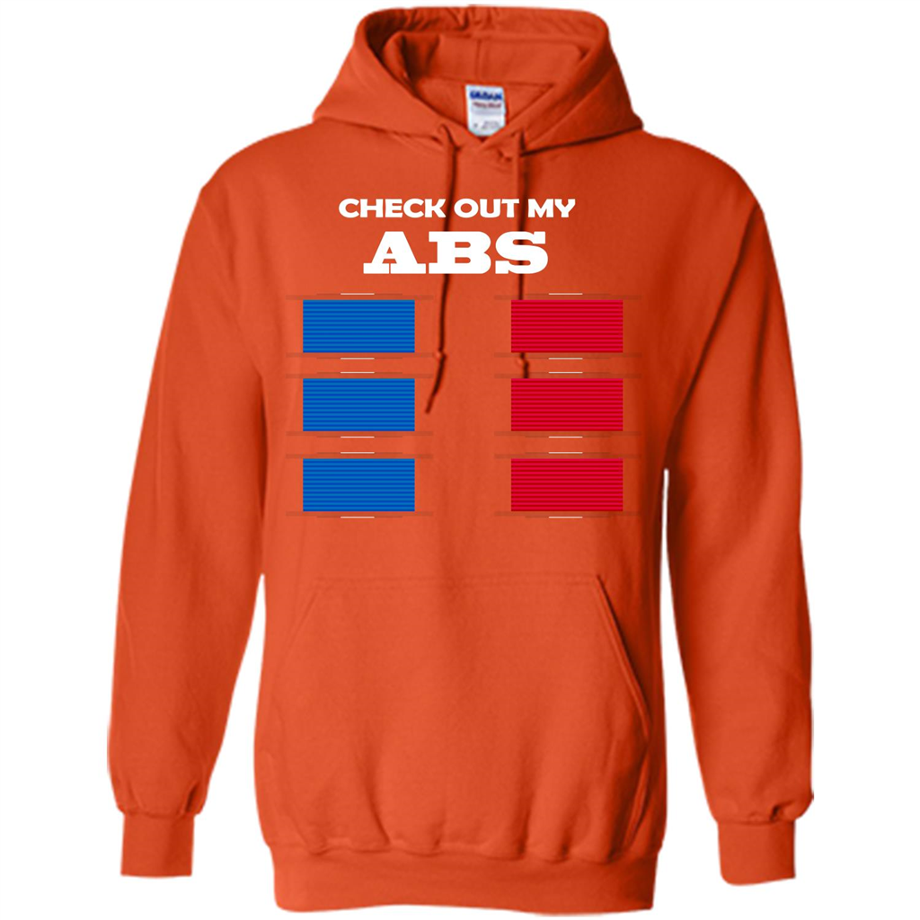 Funny Engineer T-shirt Check Out My Abs Orange
