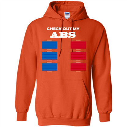 Funny Engineer T-shirt Check Out My Abs Orange