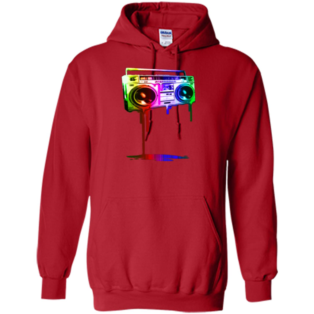 Melting Boombox Digital Rainbow Look Red