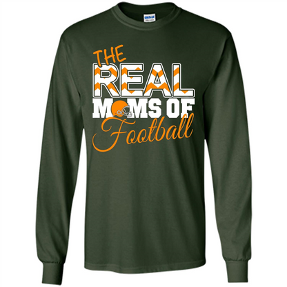 Real Moms of Football T-shirt Orange Football Mom T-Shirt Forest Green