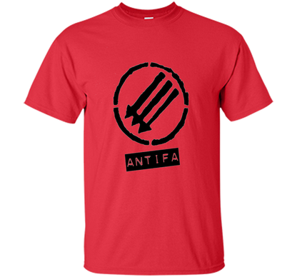 Anti Fascist Antifa Logo T-shirt Red