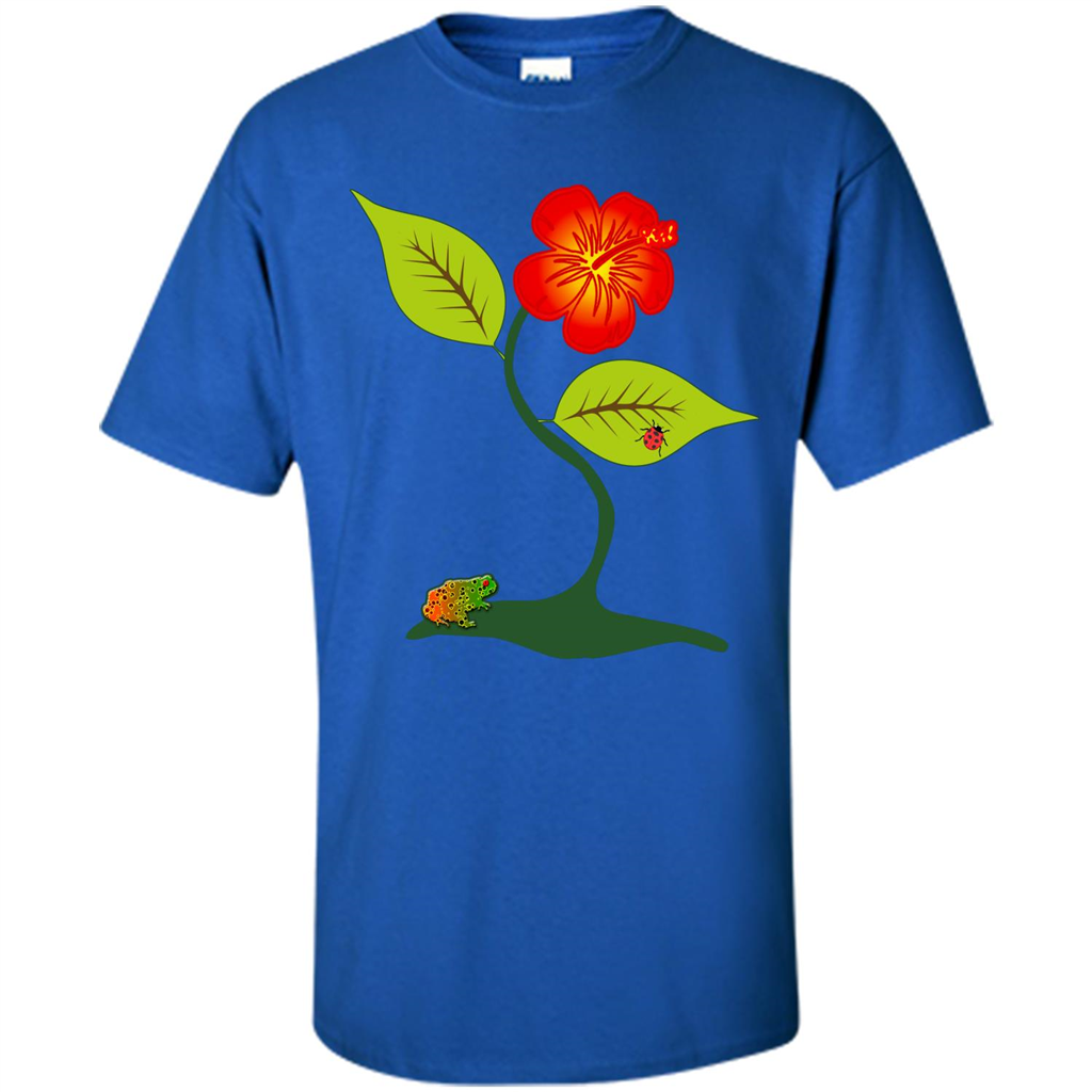 Plant And Flower T-Shirt Royal