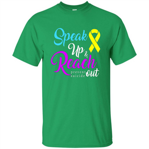 Speak Up and Reach Out Prevent Suicide Awareness T-shirt