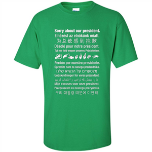 American T-shirt Sorry About Our President