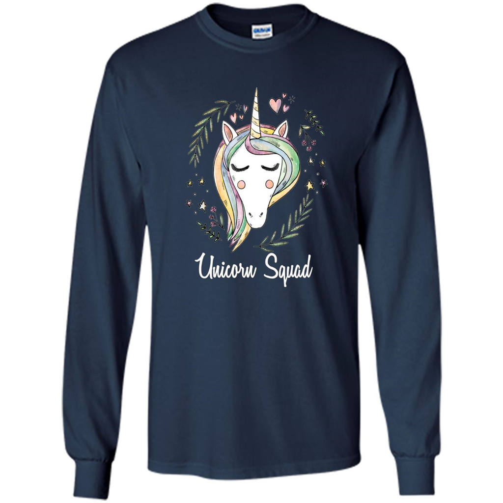 Unicorn Squad Funny T-shirt Cute Unicorn Navy