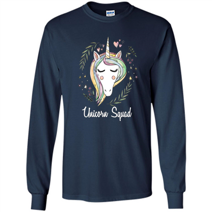 Unicorn Squad Funny T-shirt Cute Unicorn Navy