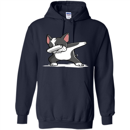Dabbing Boston Terrier Dog T-Shirt Dab Dance T-shirt Navy