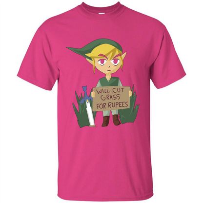Video Games T-shirt Will Cut Grass For Rupees T-shirt Heliconia