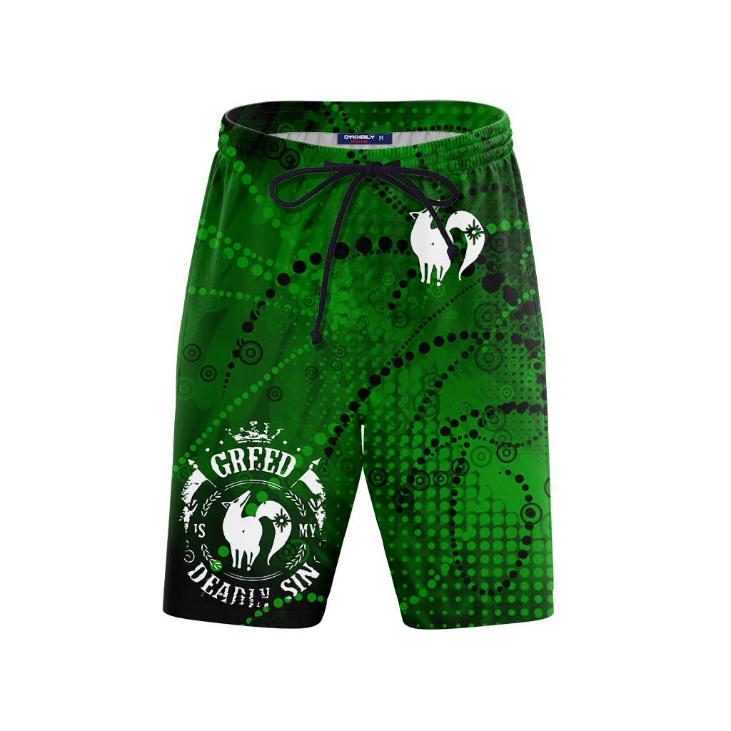The Seven Deadly Sins - Greed 3D Beach Shorts