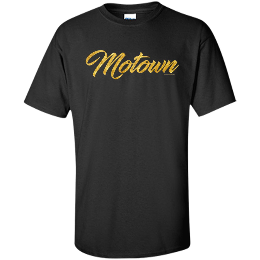MOTOWN GOLD T-shirt Detroit Michigan Motor T-Shirt Black