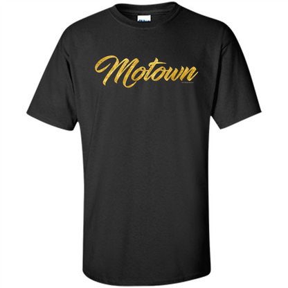 MOTOWN GOLD T-shirt Detroit Michigan Motor T-Shirt Black