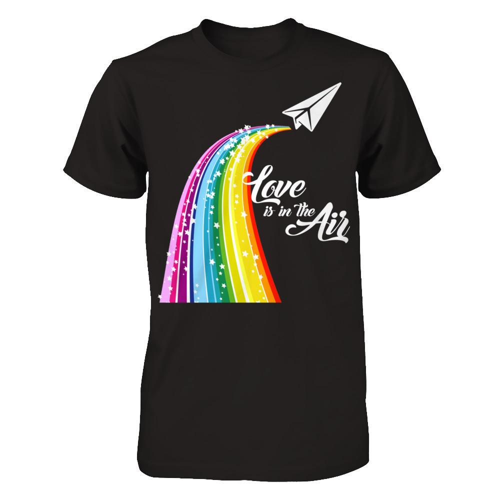 Love Is In The Air T-shirt Next Level - Unisex Fitted Tee Black