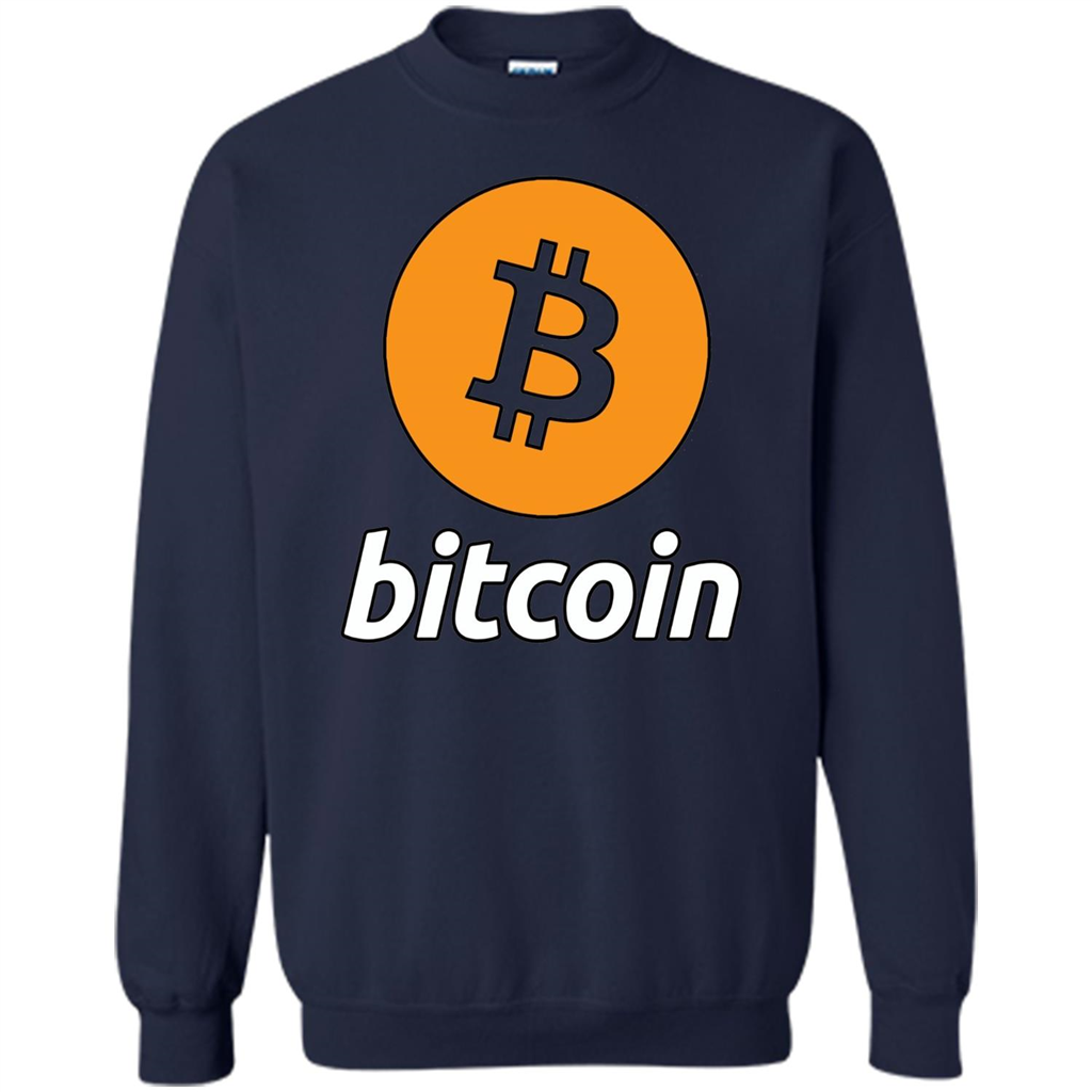 Bitcoin Logo Cryptocurrency BTC T-shirt Navy