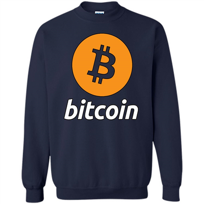 Bitcoin Logo Cryptocurrency BTC T-shirt Navy