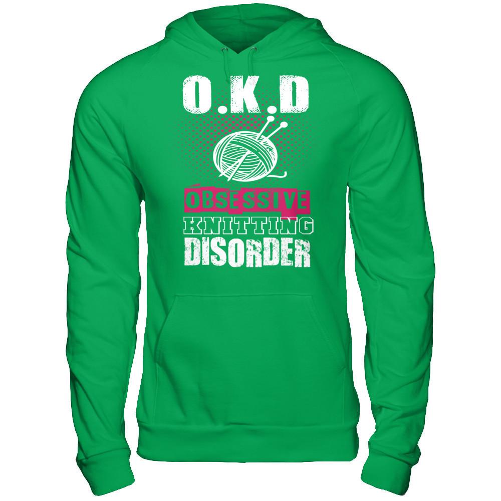 OKD - Obsessive Knitting Disorder Gildan - Pullover Hoodie Irish Green