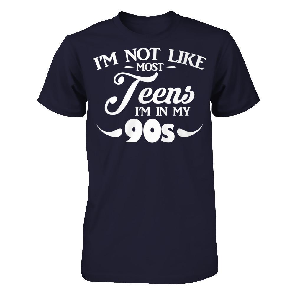 I'm Not Like Most Teens I'm In My 90s Next Level - Unisex Fitted Tee Midnight Navy