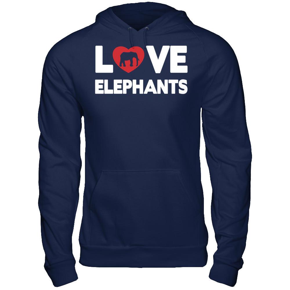 Love Elephants Gildan - Pullover Hoodie Navy