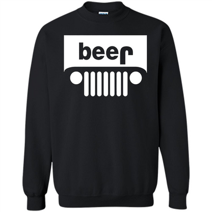 Funny Drinking T-shirt Adult Beer Jeep Black