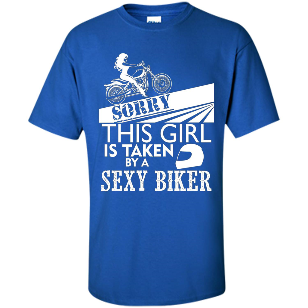 Funny Biker T-shirt This Girl Is Taken By A Biker T-shirt Royal