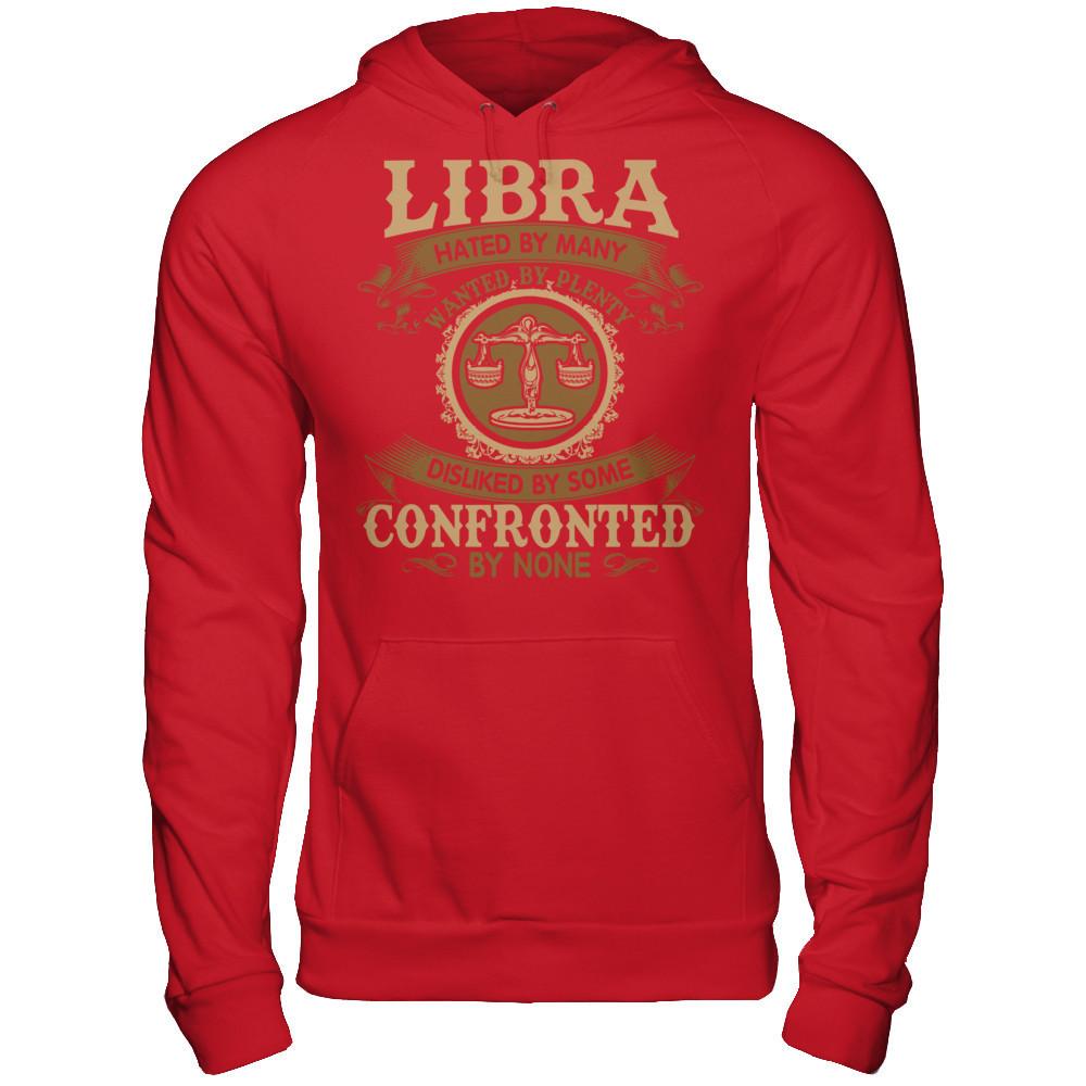 Libra Hated By Many Wanted By Plenty Disliked By Some Confronted By None Gildan - Pullover Hoodie Red