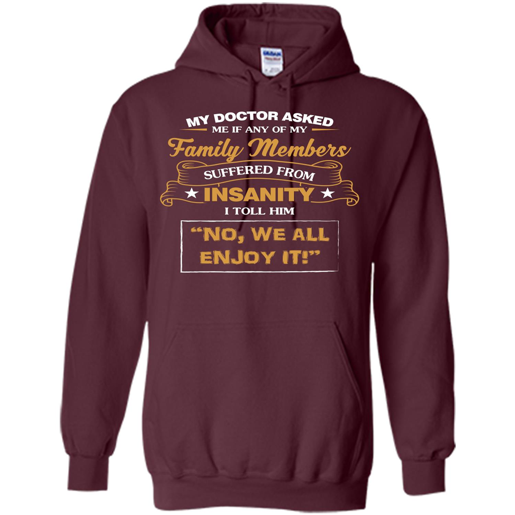 Family T-shirt We All Enjoy It Maroon