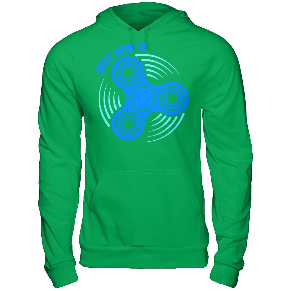 Fidget Lover T-shirt Just Spin It Gildan - Pullover Hoodie Irish Green