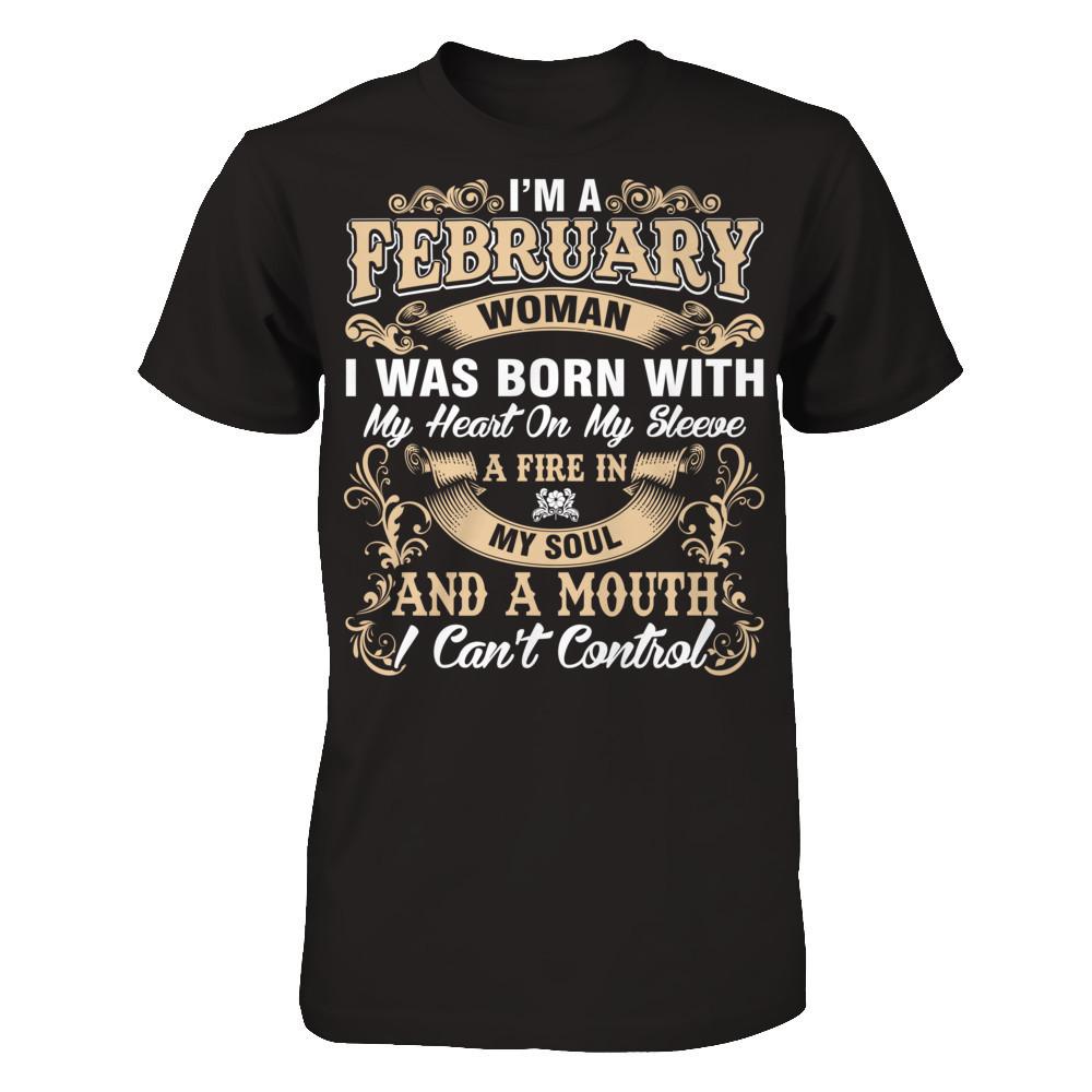 I'm A February Woman T-shirt Gildan - Short Sleeve Tee Black