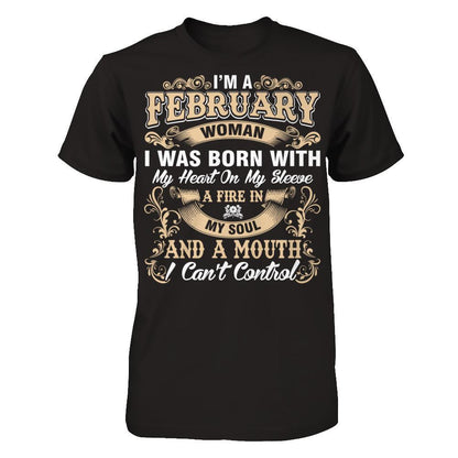 I'm A February Woman T-shirt Gildan - Short Sleeve Tee Black