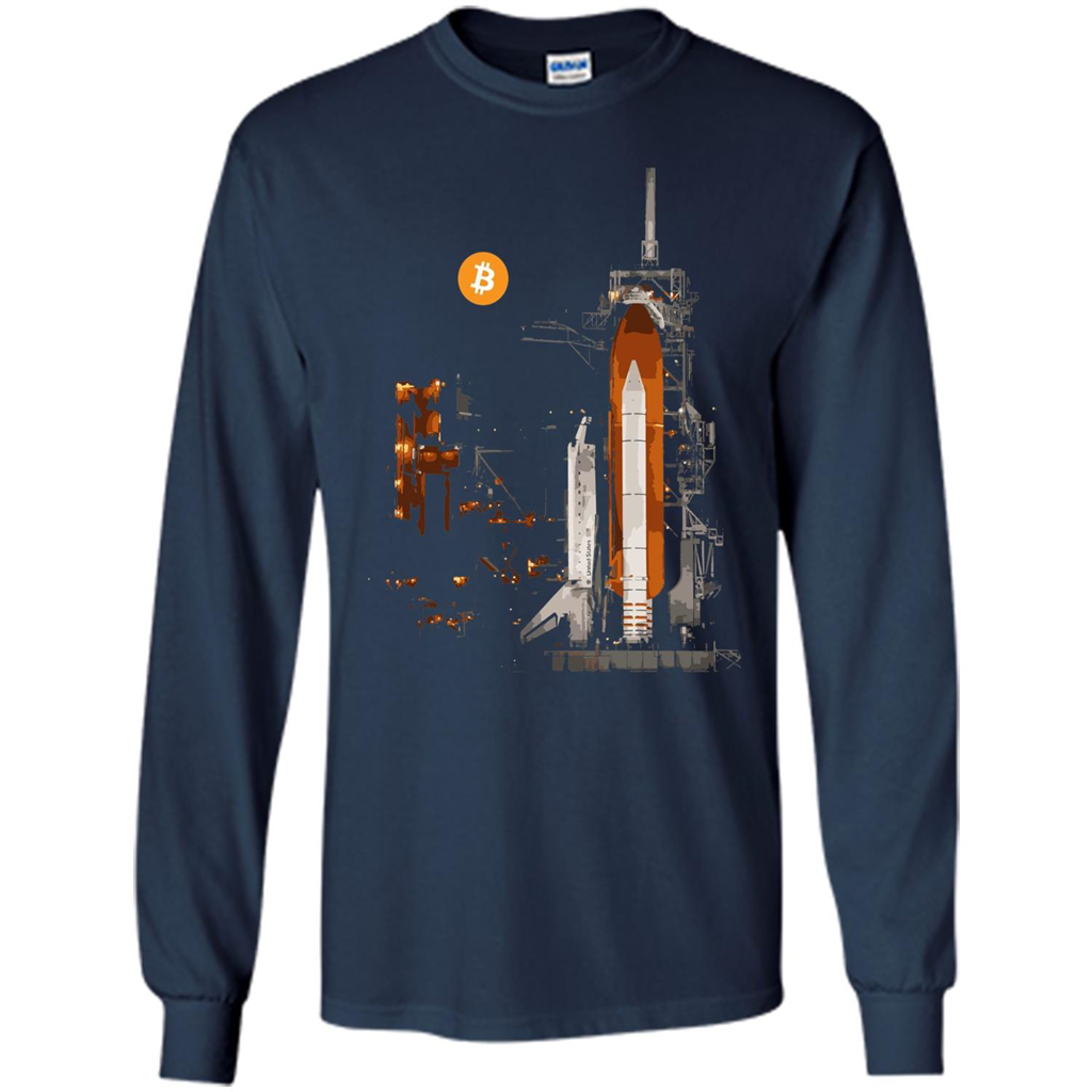 Bitcoin T-Shirt Crypto Shirt Blockchain T-shirt Moon Navy