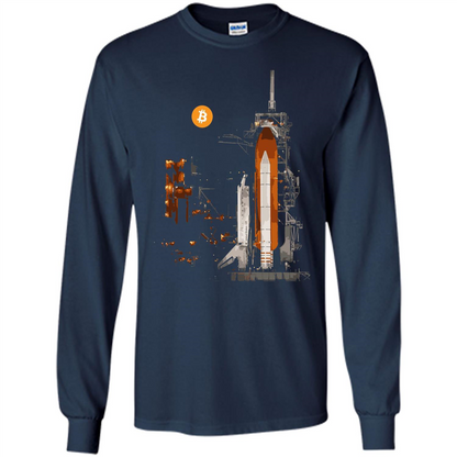 Bitcoin T-Shirt Crypto Shirt Blockchain T-shirt Moon Navy