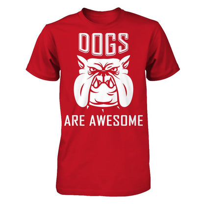 Love Dogs - Dogs Are Awesome Gildan - Short Sleeve Tee Red
