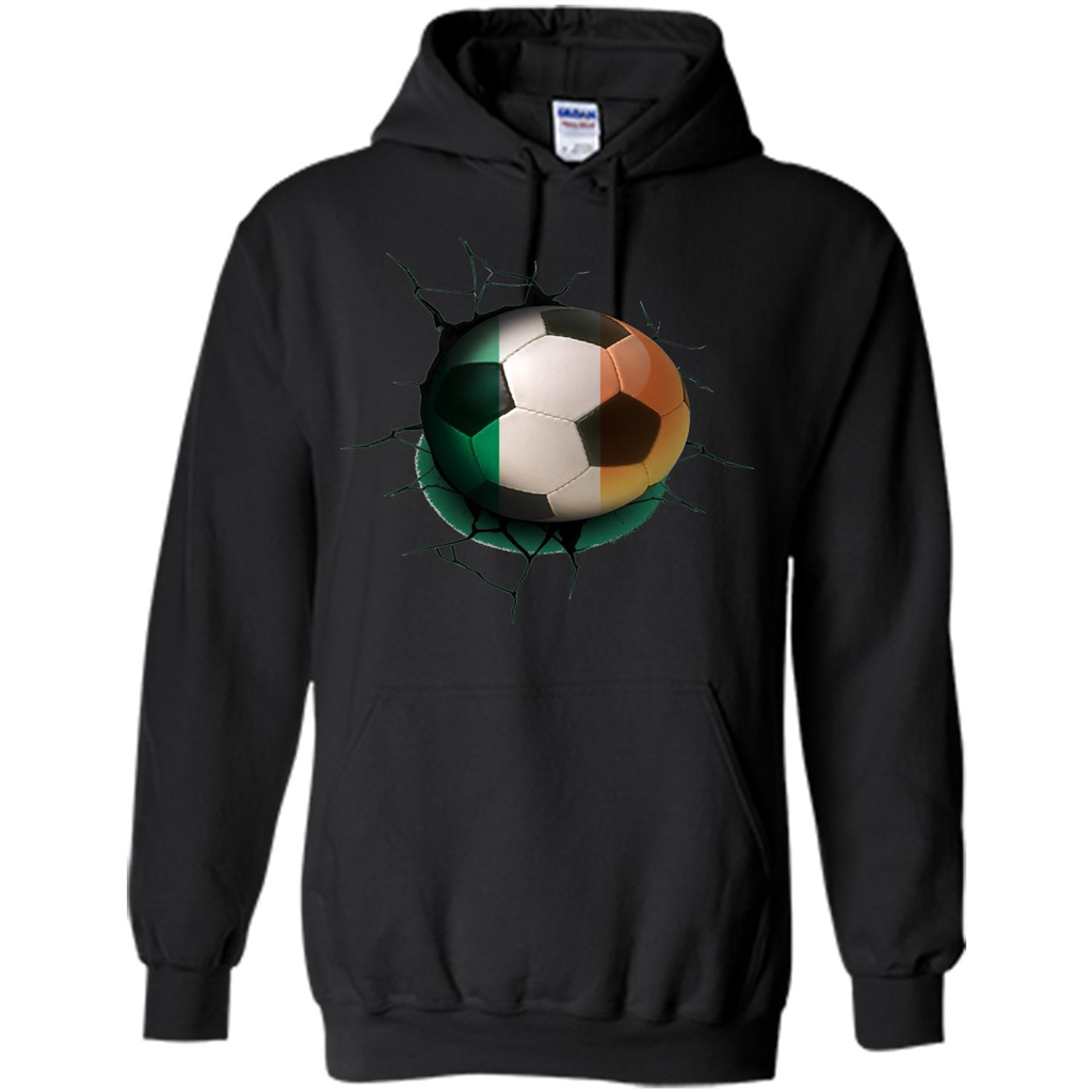 Ireland Football Soccer T-shirt Black