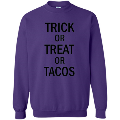 Trick or Treat or Tacos T-shirt Funny Halloween Costume T-shirt Orange