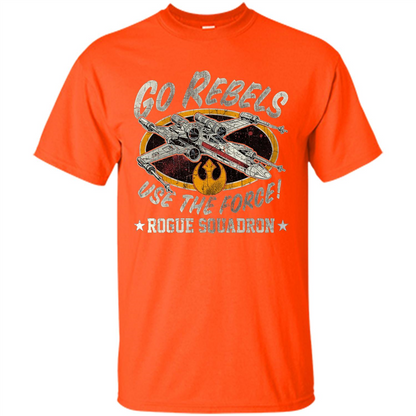 Rogue Squadron Graphic T-shirt Go Rebels Use The Force Orange