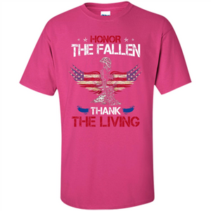 Military T-shirt Honor The Fallen Thank The Living