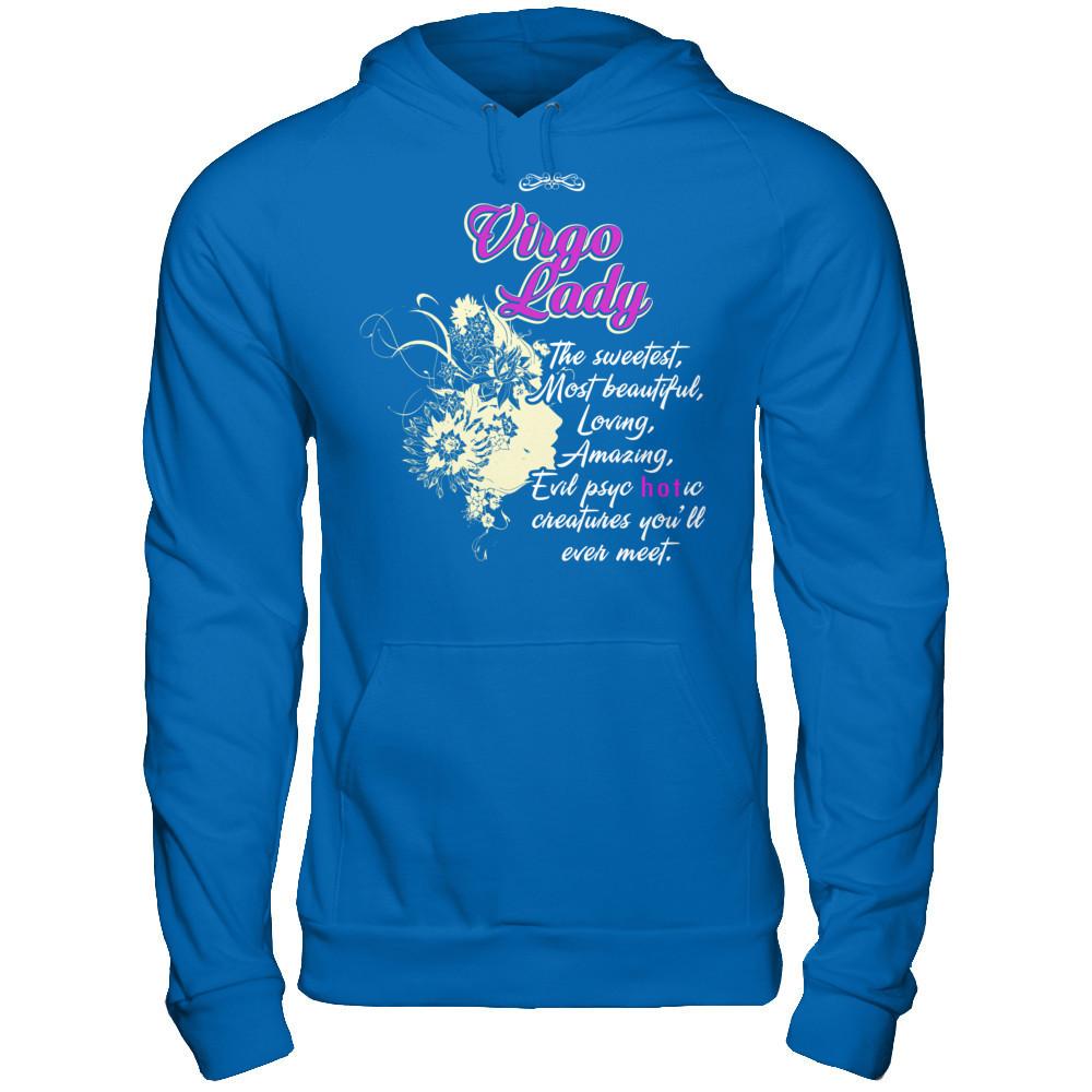 Virgo Lady - The Sweetest, Most Beautiful, Loving, Amazing Gildan - Pullover Hoodie Royal