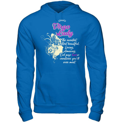 Virgo Lady - The Sweetest, Most Beautiful, Loving, Amazing Gildan - Pullover Hoodie Royal