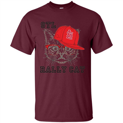 STL Rally Cat T-Shirt Saint Louis Rally Cat T-shirt Maroon