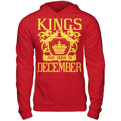 Kings Are Born In December T-shirt Gildan - Pullover Hoodie Red