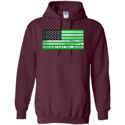 Proud To Be Irish T-shirt USA Flag Patriot Maroon