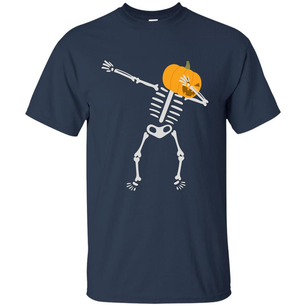 Dabbing Skeleton T-shirt Pumpkin Heat Dabbing Skeleton Navy