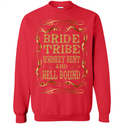 Bride Tribe Whiskey Bent and Hell Bound T-shirt Red