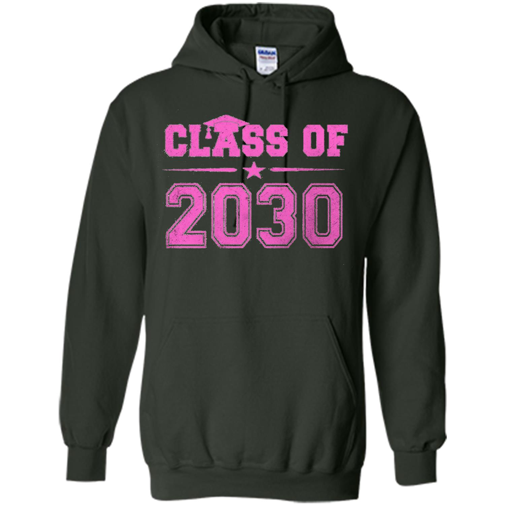 Class of 2030 Pink Girls T-shirt Forest Green