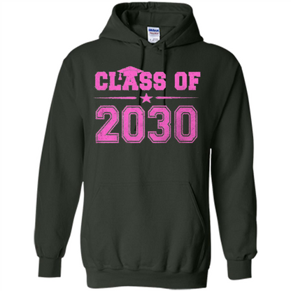Class of 2030 Pink Girls T-shirt Forest Green