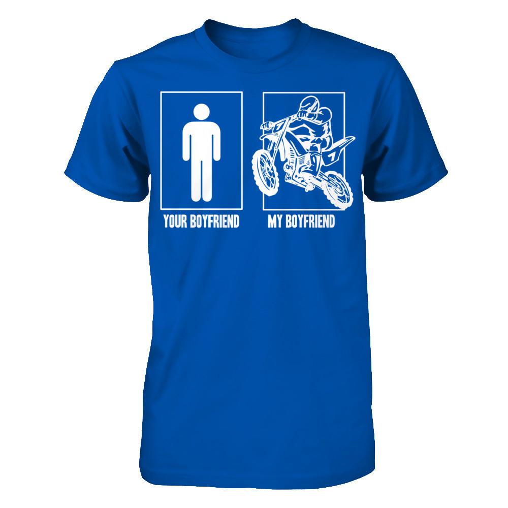 Your Boyfriend- My Boyfriend - Rider Next Level - Unisex Fitted Tee Royal