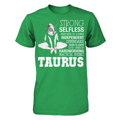 Taurus - Strong, Selfless, Dedicated To Loving, Independent T-shirt Next Level - Unisex Fitted Tee Kelly Green