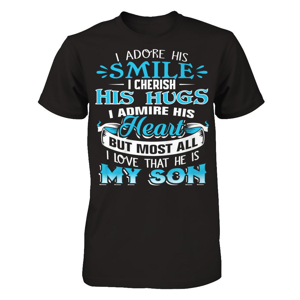 I Love That He Is My Son T-shirt Next Level - Unisex Fitted Tee Black